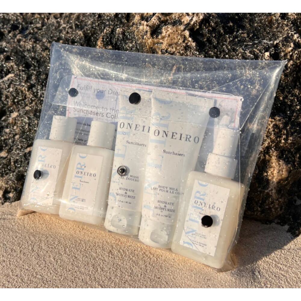 Oneiro Sunchasers Clean & Vegan Ready Go TSA Travel Complete Hair and Body Set